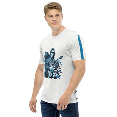 Fashion-Forward Melody Mosaic Crew Neck T-Shirt for Men