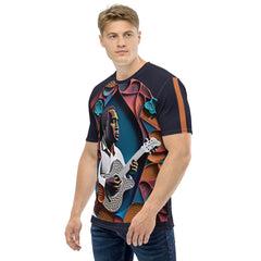 Jazzed Up Notes All-Over Print Men's Crew Neck T-Shirt