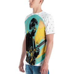 Monochromatic Mirage All-Over Print Men's Crew Neck T-Shirt