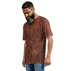 Brushed Metal Texture Crew Neck T-Shirt