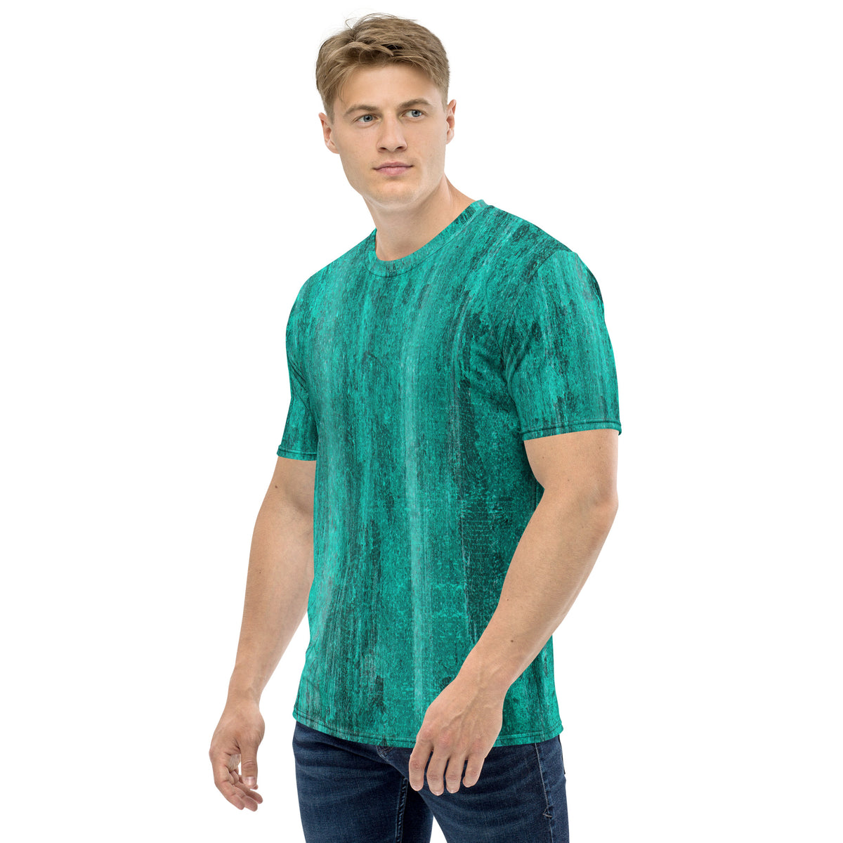 Brass Patina Texture Crew Neck T-Shirt