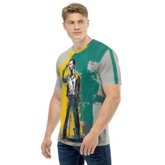 Minimal Abstract Fusion Men's Crew Neck T-Shirt