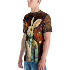 Wise Rabbit All-Over Print Men's Crew Neck T-Shirt