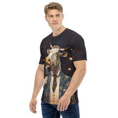 Gentleman Cow All-Over Print Men's Crew Neck T-Shirt