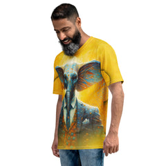 Hipster Elephant All-Over Print Men's Crew Neck T-Shirt