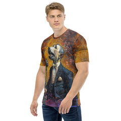 Safari Gentleman Dog All-Over Print Men's Crew Neck T-Shirt