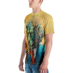 Zen Lion All-Over Print Men's Crew Neck T-Shirt