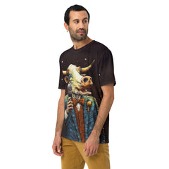 Jungle Explorer Cow All-Over Print Men's Crew Neck T-Shirt