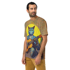 Retro Cat Men's Crew Neck T-Shirt