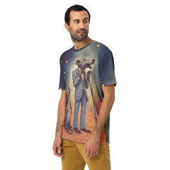 Singer Fox All-Over Print Men's Crew Neck T-Shirt