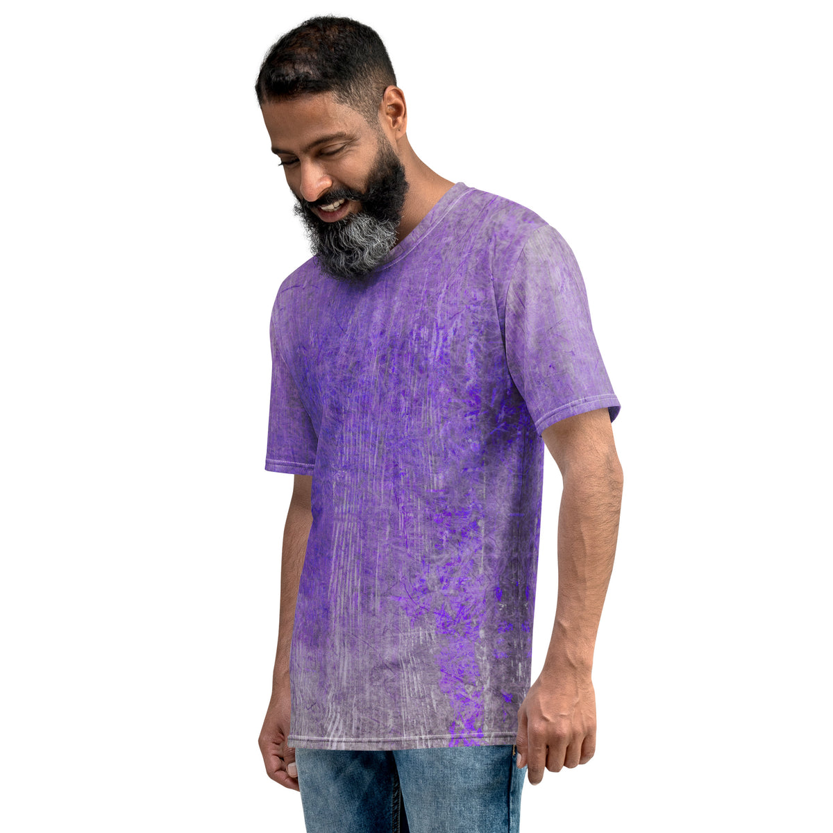 Linen Luxe Texture Men's Crew Neck T-Shirt