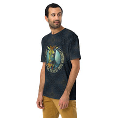 Pensive Hedgehog Philosopher All-Over Print Men's T-Shirt