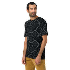 Rhythmic Waves All-Over Print Men's Crew Neck T-Shirt