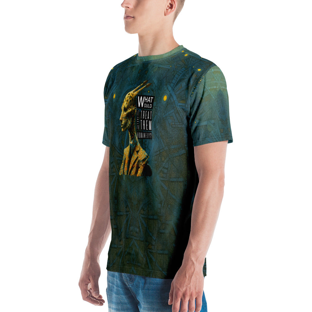 Space-themed Dog Explorer Men's T-Shirt