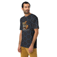 Casual style Jungle Tiger Safari crew neck T-shirt for men with vibrant wildlife print