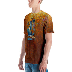 Adventure-themed men's T-Shirt in natural setting