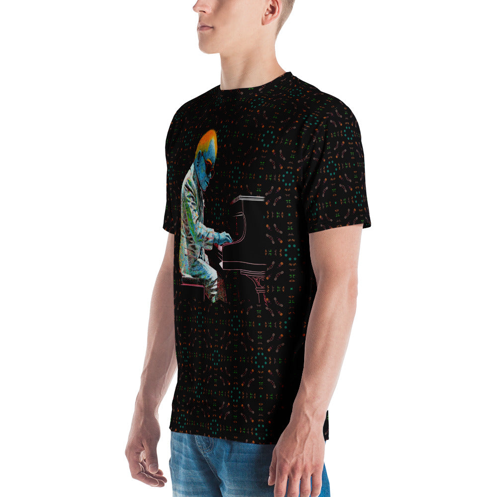 Back view of Neon Dreams Men's T-Shirt, highlighting the design.