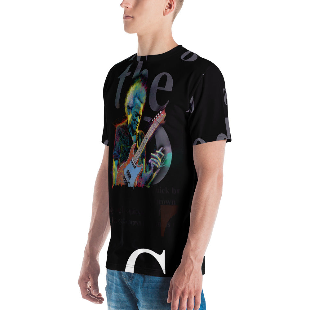 Rear view of Bold Blur men's crew neck t-shirt showcasing the seamless design.