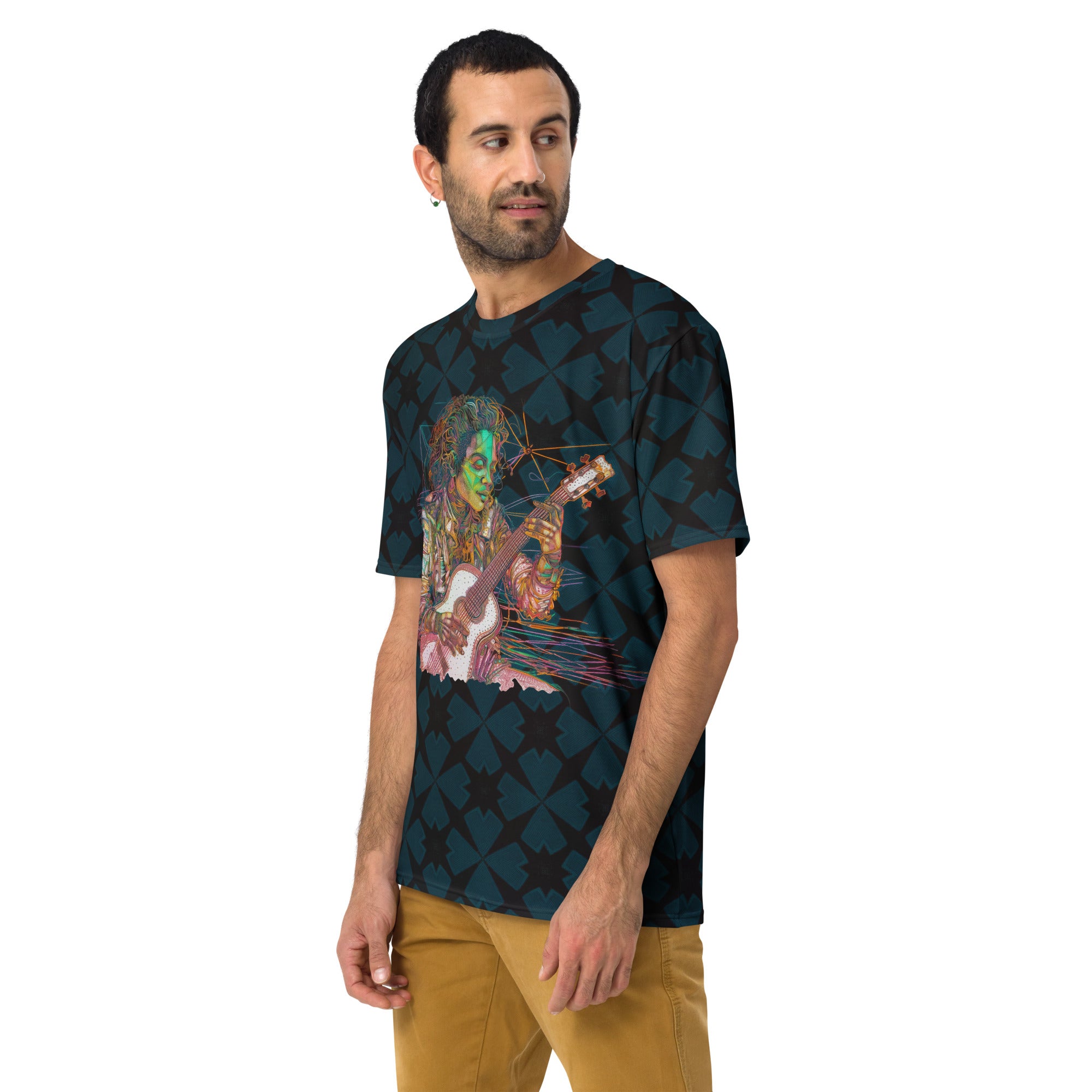 Front view of Harmony Blossoms Men's Crewneck Tee