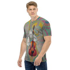 Whimsical Meadow Men's Tee with Floral Design