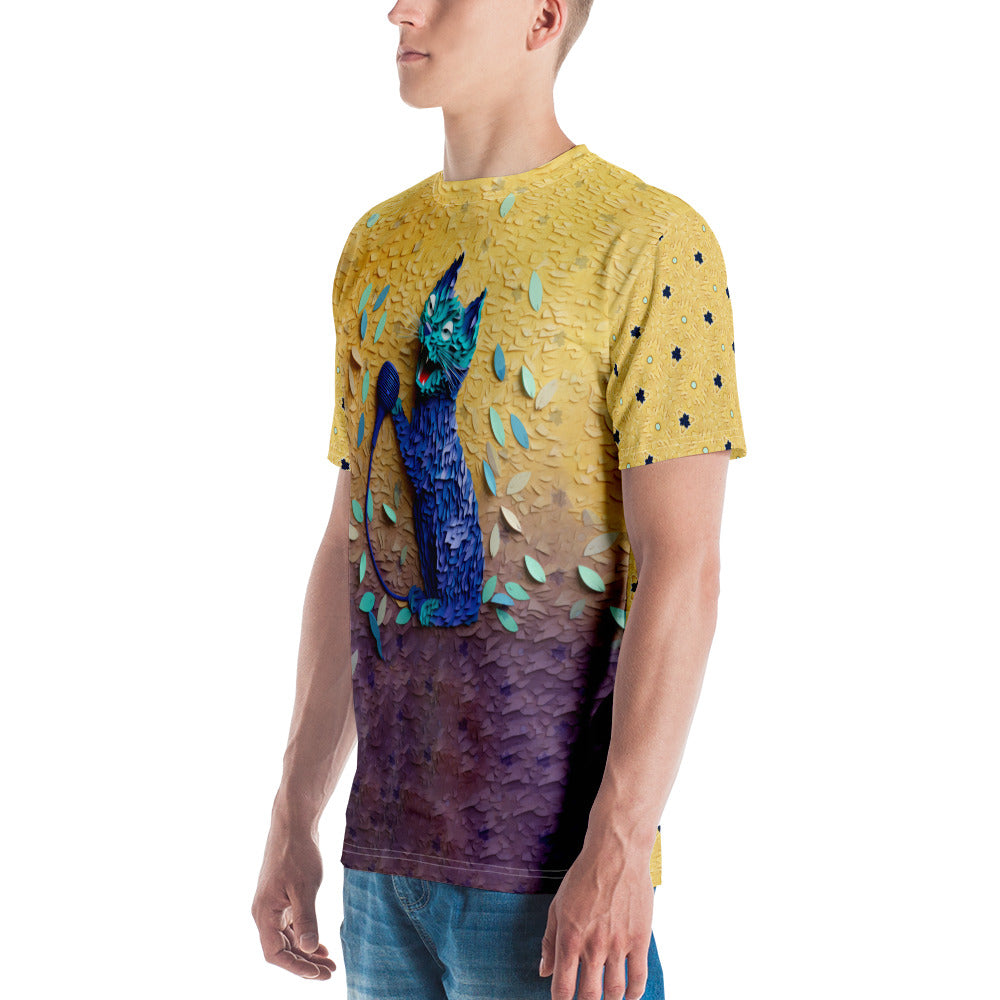 Back view of Kirigami Forest Trail Men's Crew Neck T-Shirt.