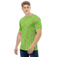 Urban Mosaic pattern on men's crewneck t-shirt