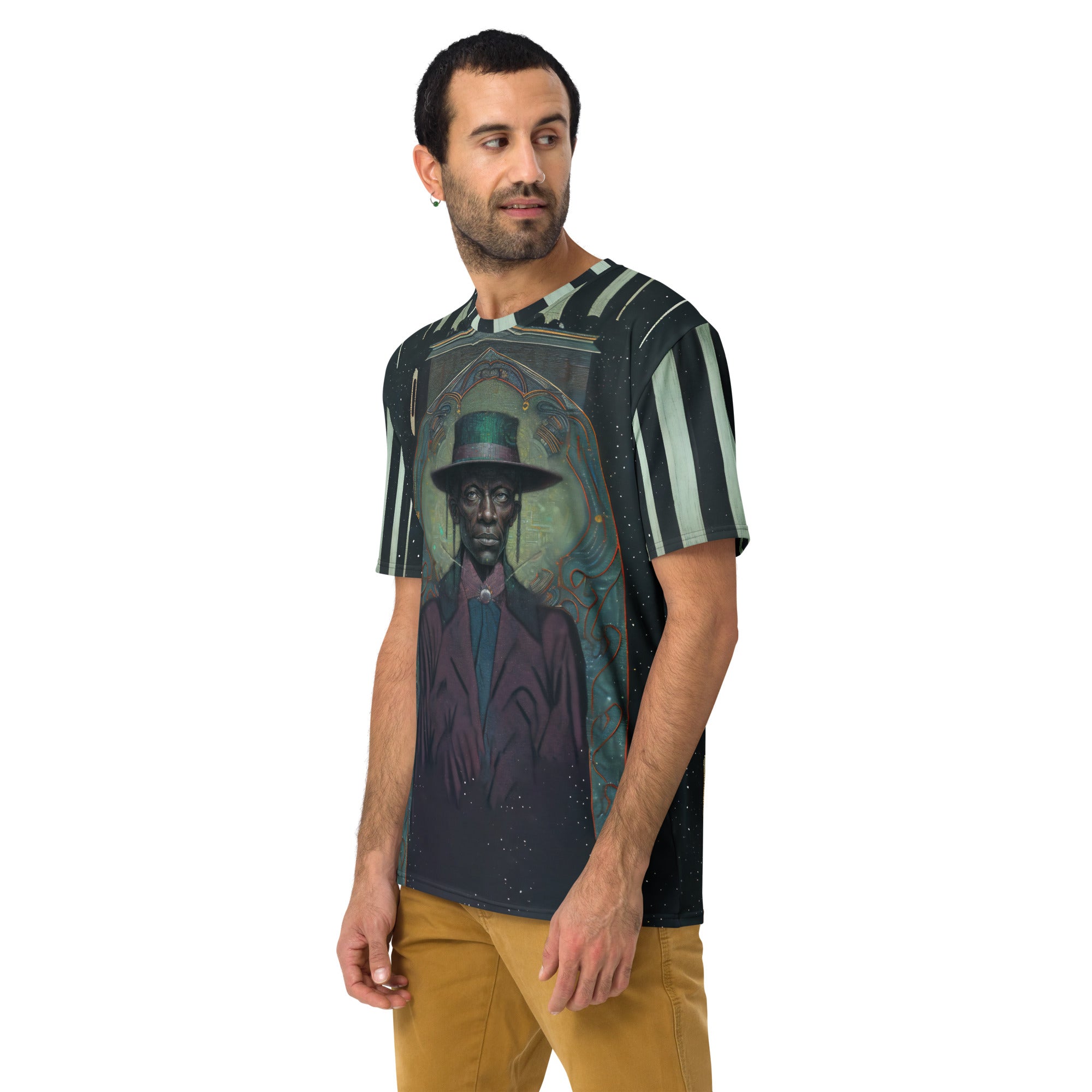 Stylish Men's Tee Featuring Eclectic Fusion Art