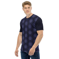 Man wearing Geometric Vibes Crewneck Tee outdoors