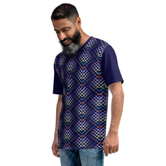 Abstract Waves Men's Tee styled with jeans