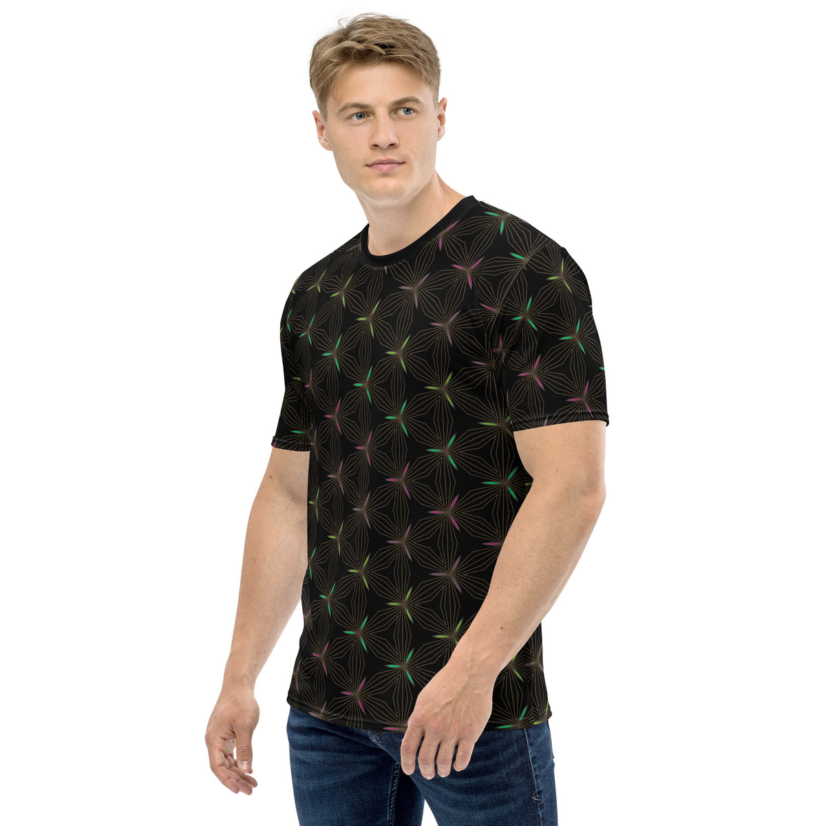 Cosmic Patterns Men's T-shirt close-up