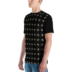 Men's T-shirt featuring colorful flower fusion pattern