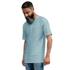 Stylish optical illusions pattern on men's shirt.