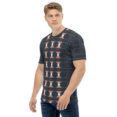 Urban Nightscape graphic on men's crew neck t-shirt