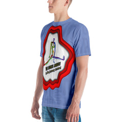 Men's t-shirt with Inhale Exhale Repeat graphic, perfect for yoga.
