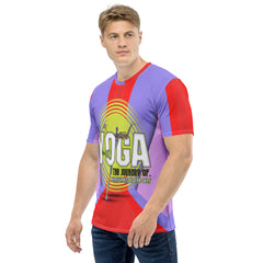 Men's crew neck t-shirt ideal for yoga and active wear.