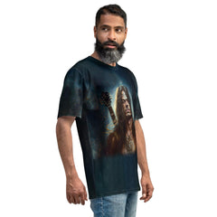 Model wearing NS-863 men's t-shirt