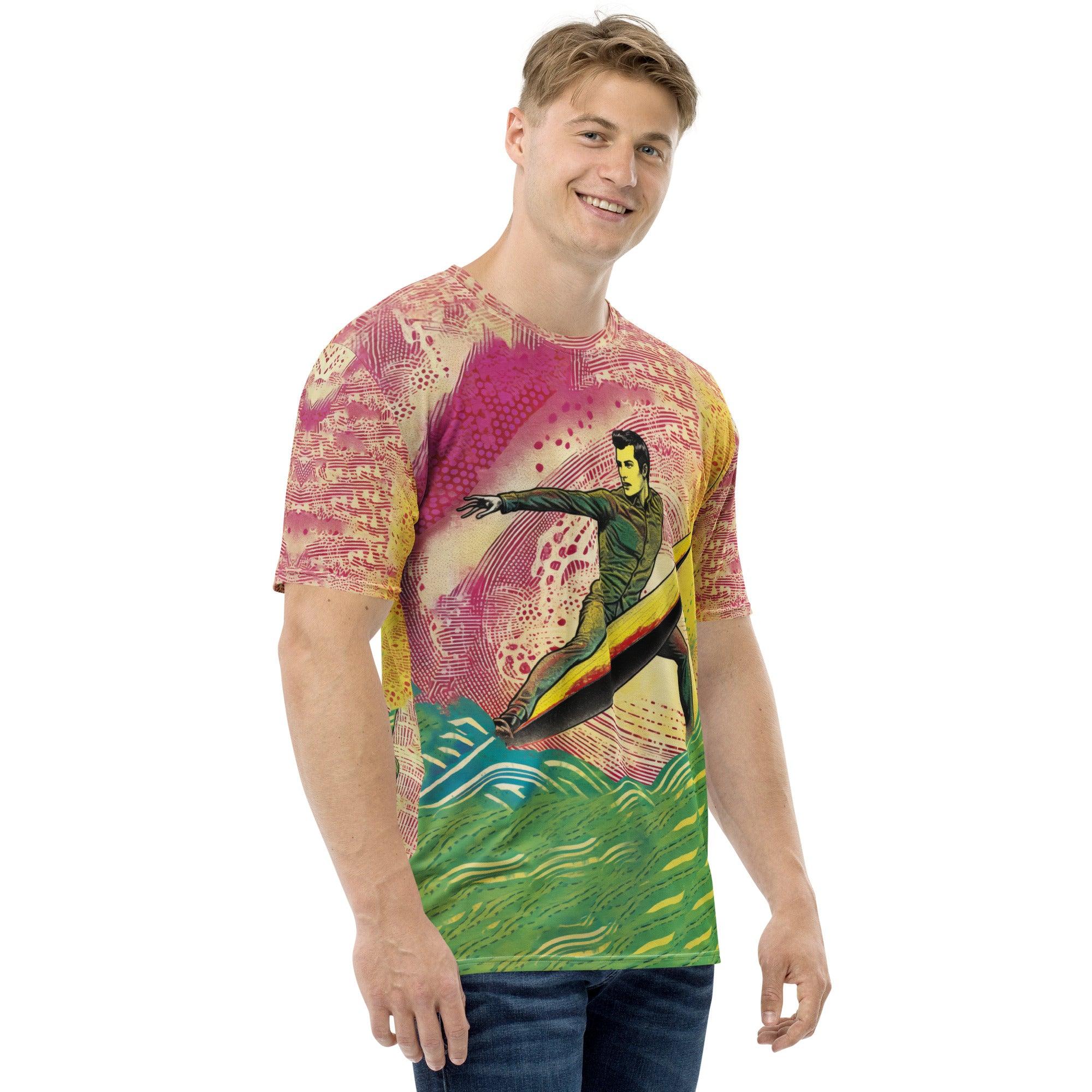 Eye-catching Surfing 1 09 Men's T-Shirt, designed for those who live the surf lifestyle every day.