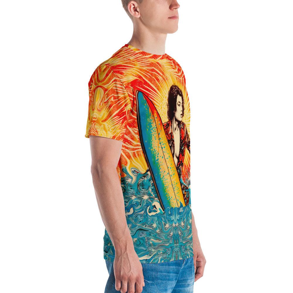 Men's Surfer's Paradise Crew Neck Tee Ride The Waves In Paradise - Beyond T-shirts