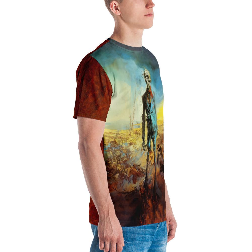 Halloween Horrors All Over Print Men's Crew Neck Tee Embrace The Fright - Beyond T-shirts