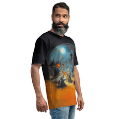 Halloween Moonlit Mystery All Over Print Men's Crew Neck Tee Embrace The Enigma - Beyond T-shirts