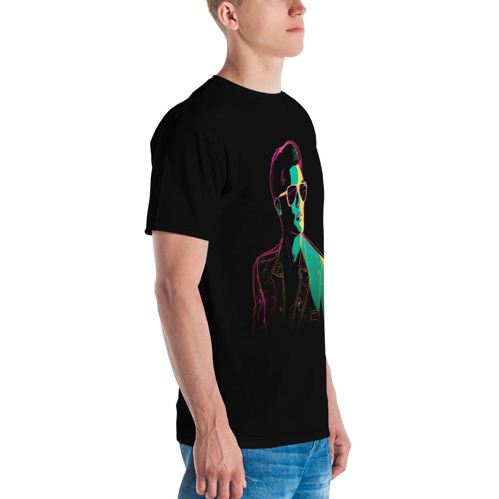 Neon Glow All-Over Print Men's Crew Neck - Beyond T-shirts