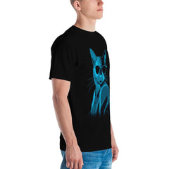 Cat Silhouette Men's All-Over Print Crew Neck T-Shirt - Beyond T-shirts