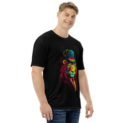 Roaring Majesty Men's Lion Print Crew Neck Tee - Beyond T-shirts