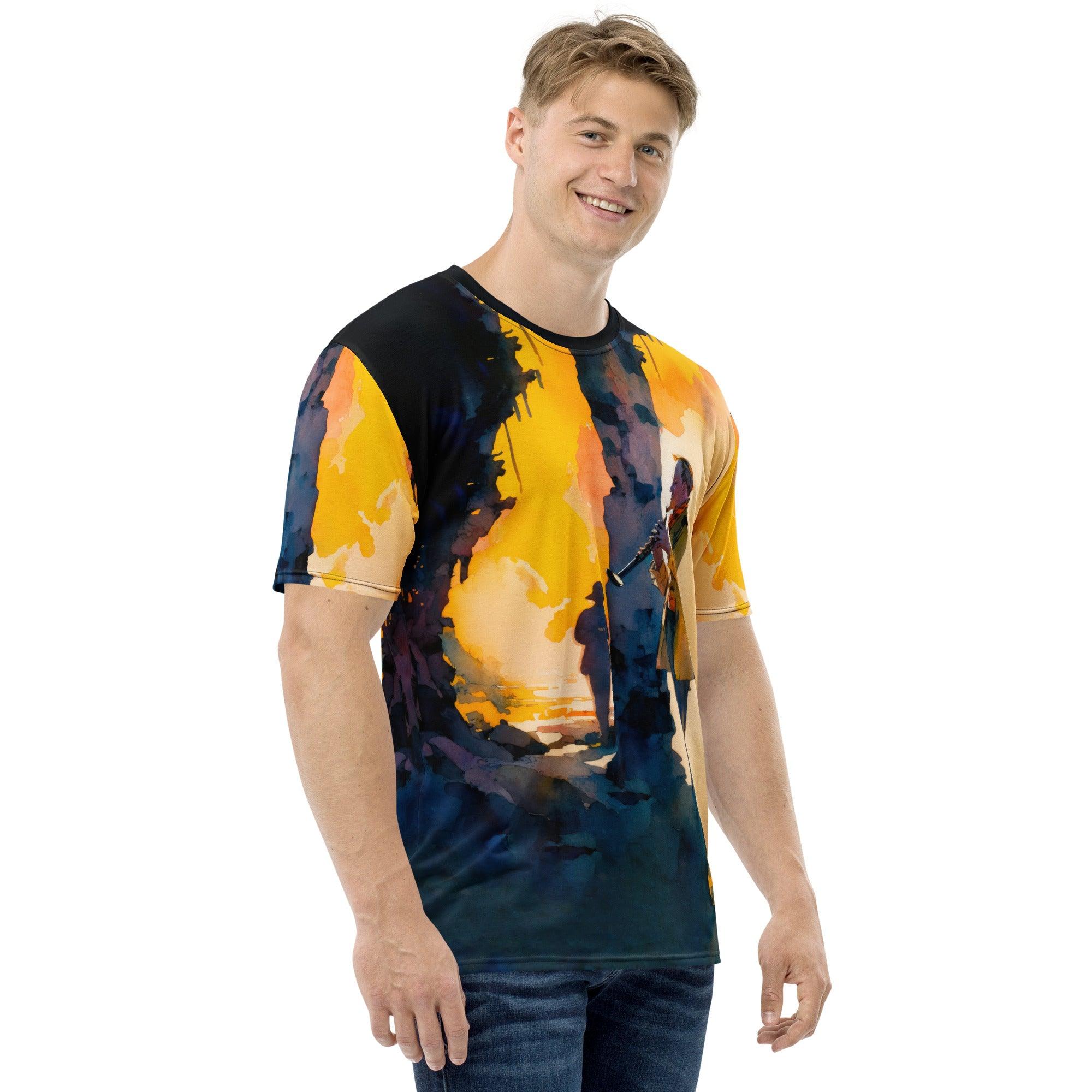 Retro Cassette Vibes Men's All-Over Print Crew Neck Tee - Beyond T-shirts