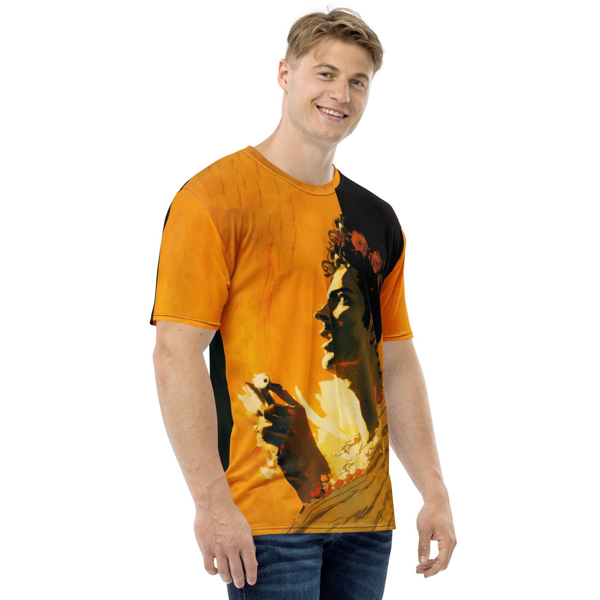 Country Guitar Sunset All-Over Print Men's Crew Neck T-shirt - Beyond T-shirts