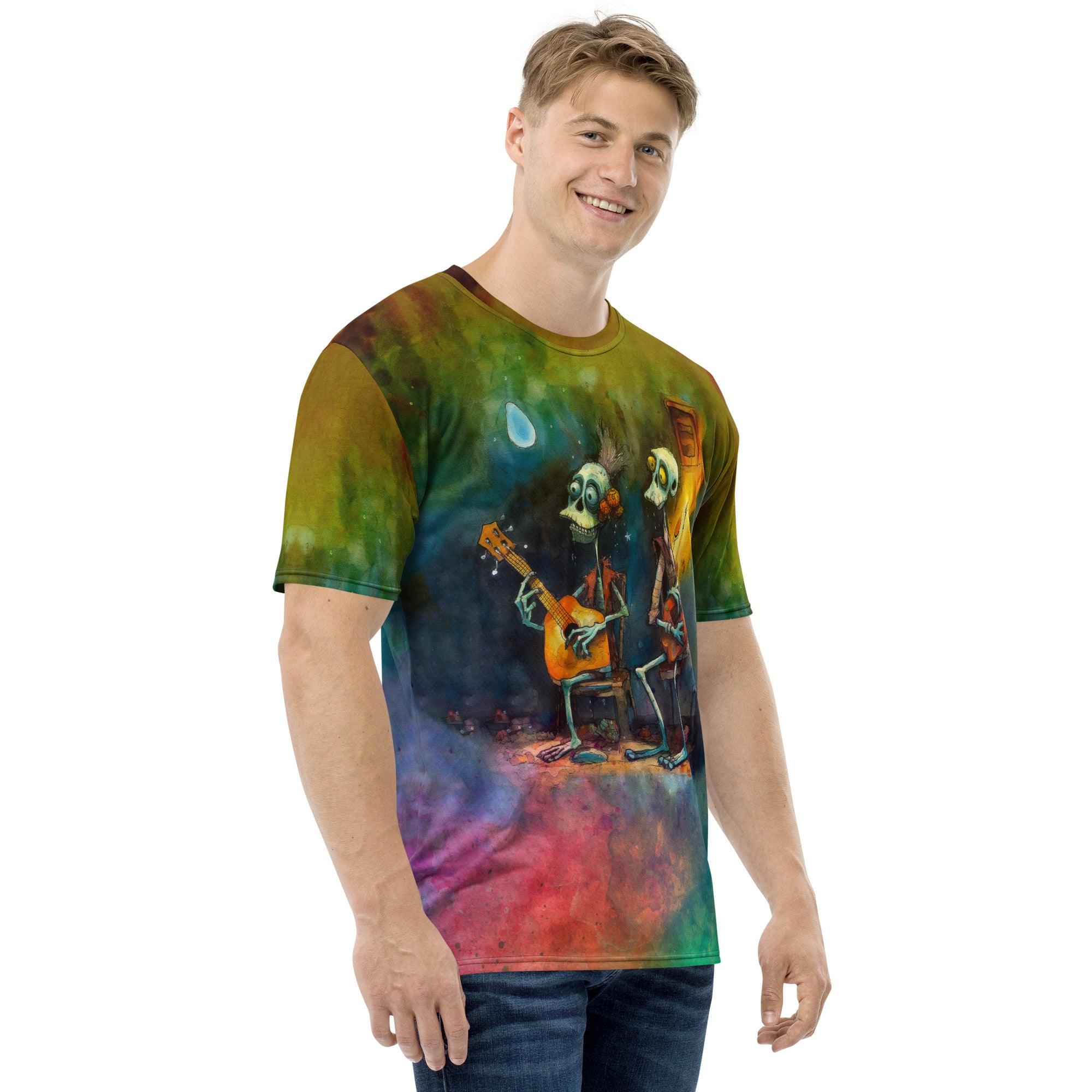 Gothic Haunted House Men's Crew Neck T-Shirt - Beyond T-shirts