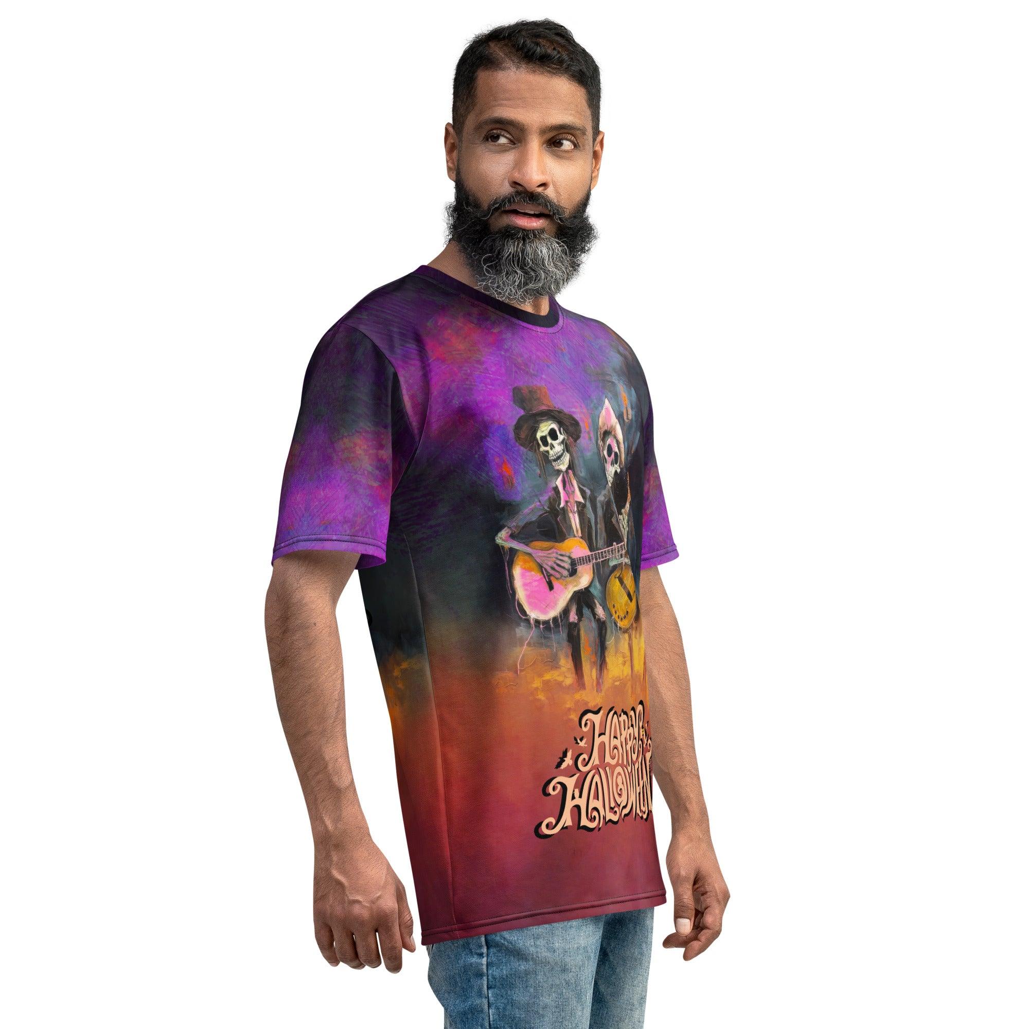 Gothic Halloween Roses Men's Crew Neck T-Shirt - Beyond T-shirts