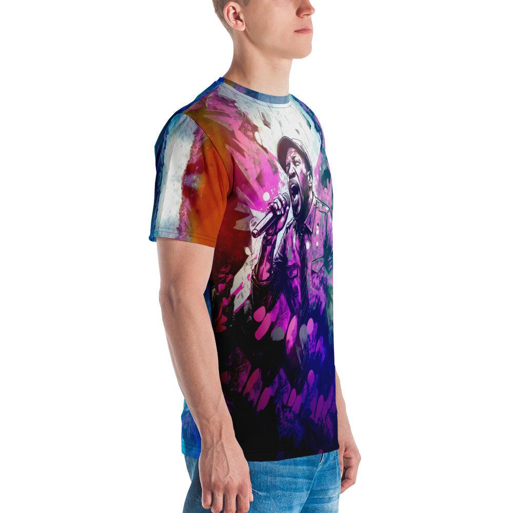 Music Vibes Graffiti All-Over Print Men's Crew Neck T-Shirt - Beyond T-shirts