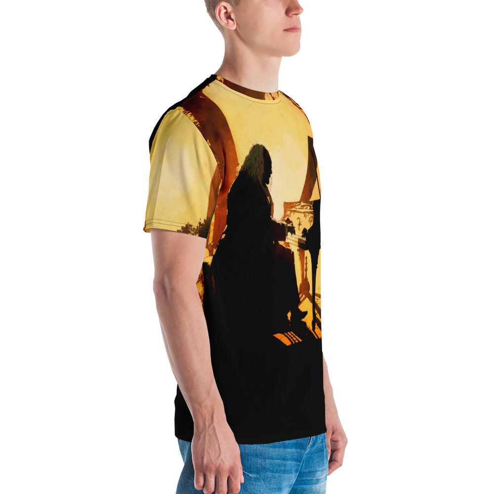 Retro Cassette Tape Melody Men's Crew Neck T-Shirt - All-Over Print - Beyond T-shirts