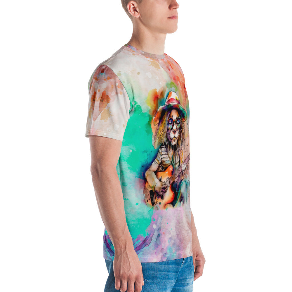 T-Shirt for Him with Ukulele Artwork